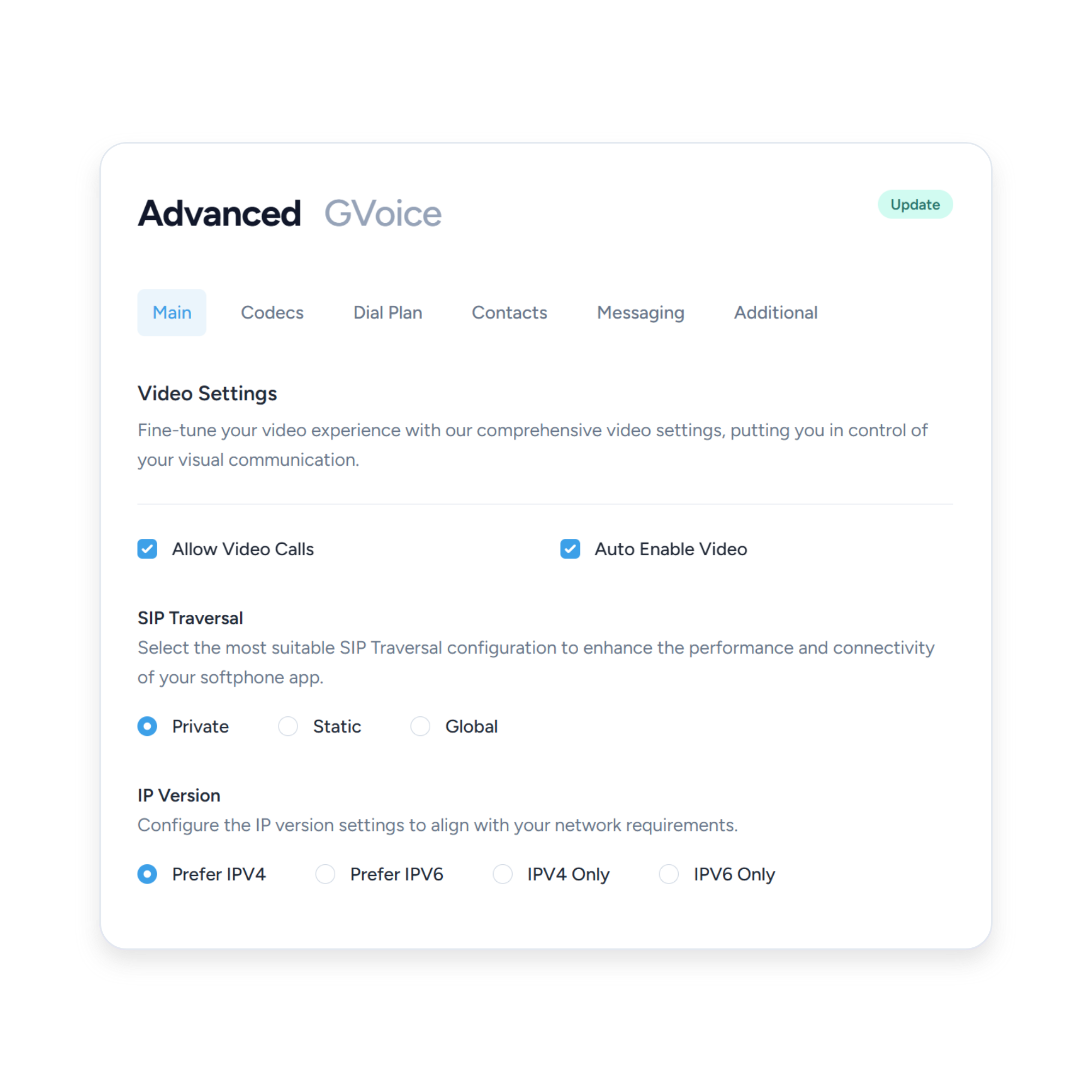 SessionCloud cloud portal advanced settings interface